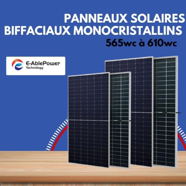 Panneaux Solaires Bifaciaux Monocristallins (565Wc à 610Wc)
